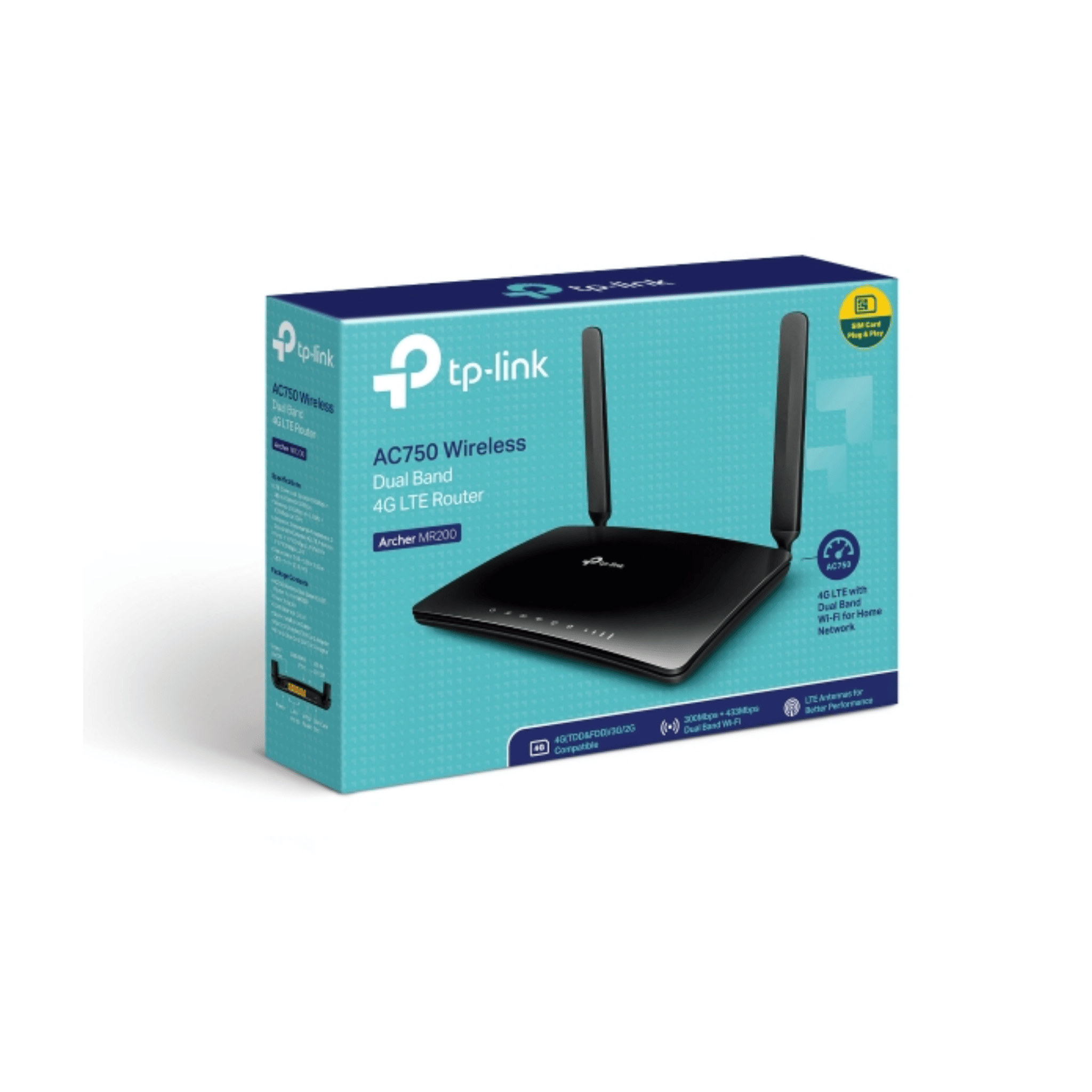 Tp-link Archer MR200 AC750 Dual Band Wi-Fi 4G LTE Router Tp-link Archer MR200 AC750 Dual Band Wi-Fi 4G LTE Router